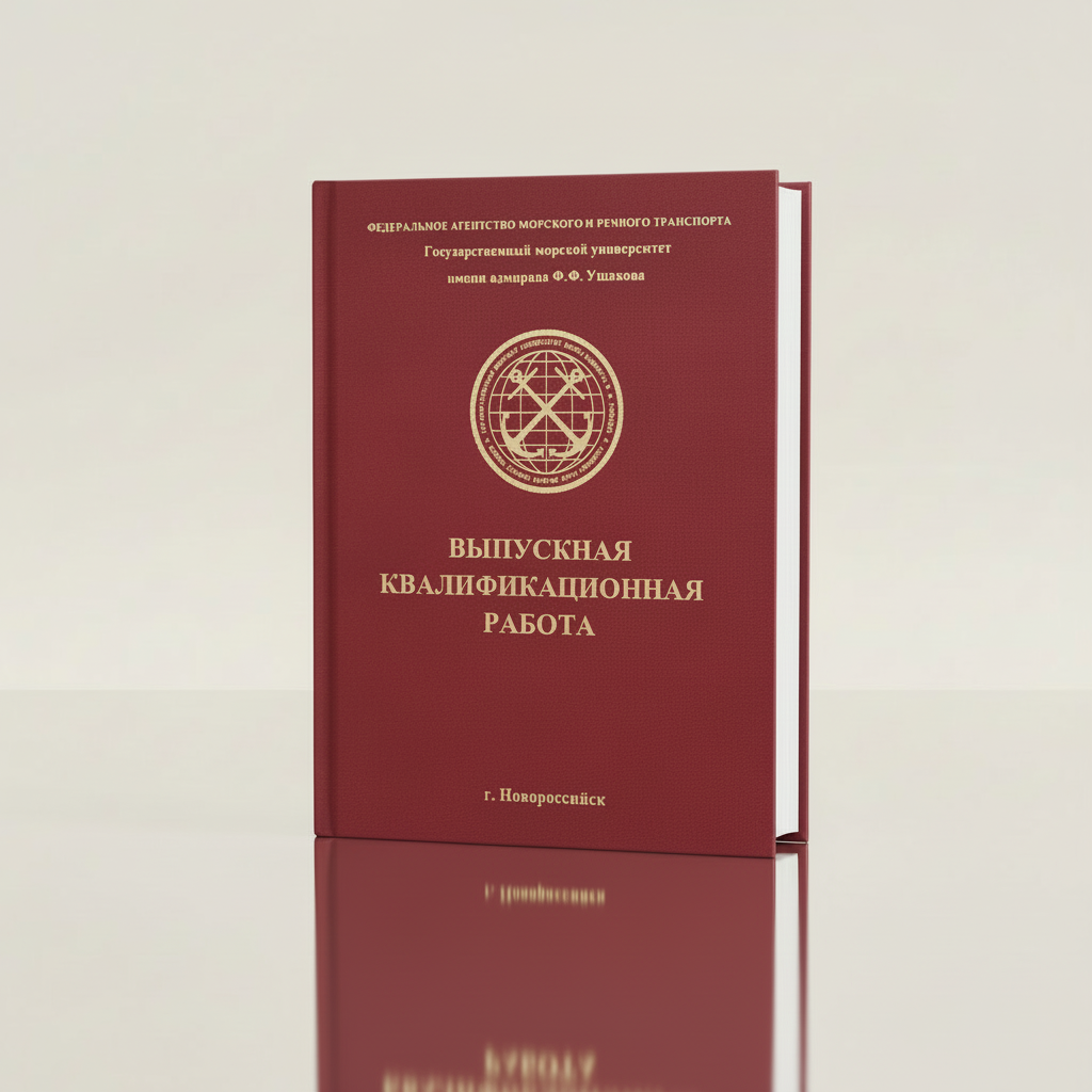Обложка ВКР для курсантов ГМУ в красном цвете
