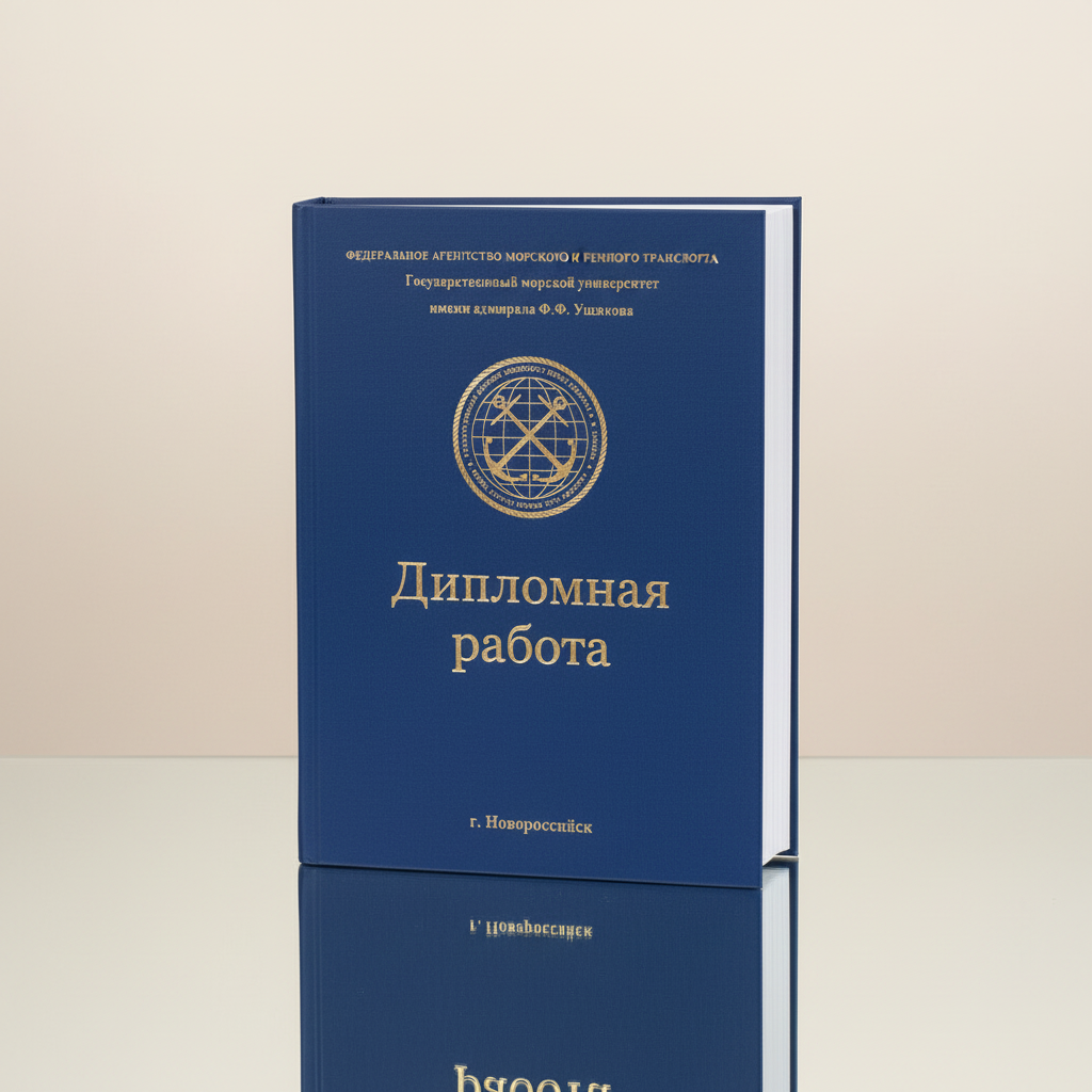 Обложка Дипломная работа для курсантов ГМУ в синем цвете